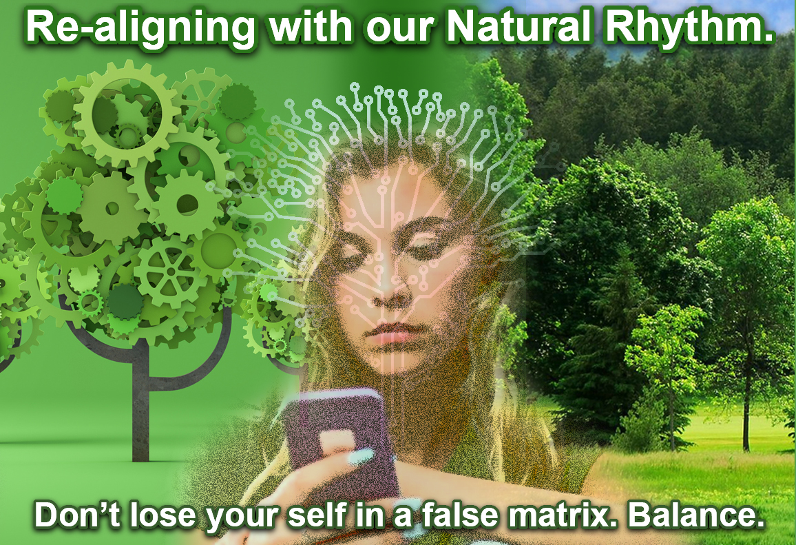 Re-aligning with our Natural Self. Don’t lose yourself in a false matrix. Balance.